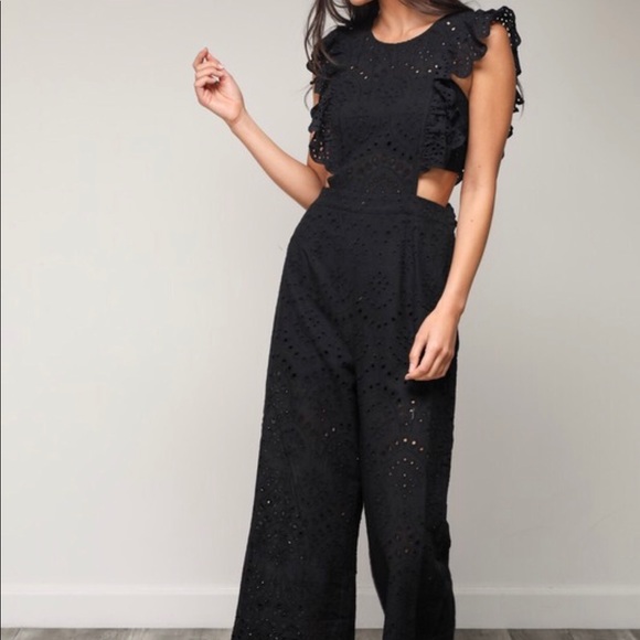 black eyelet jumpsuit